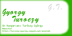 gyorgy turoczy business card